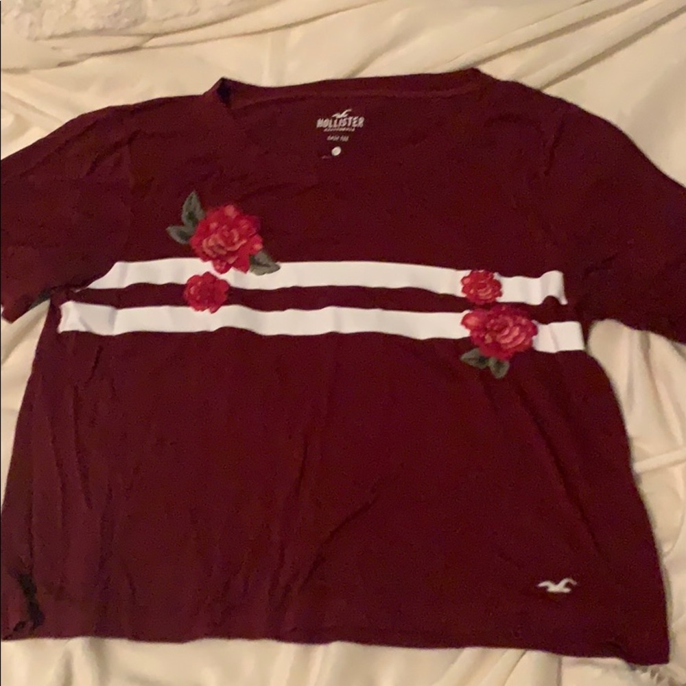 Burgundy crop top from Hollister